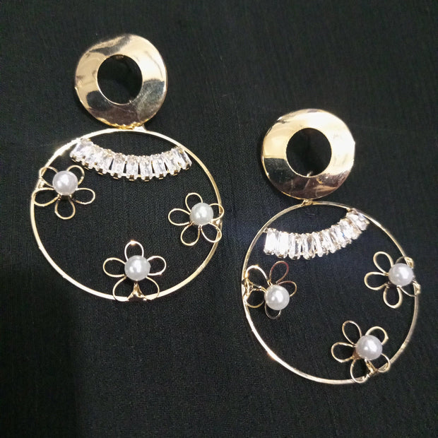 Round geometric flower Earrings
