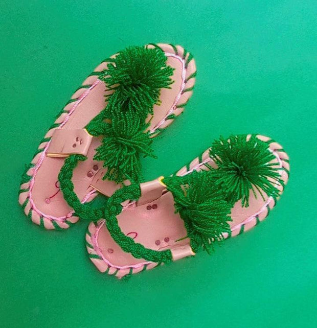 CHKBC_253_ Green Balochi Chapal