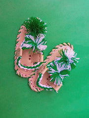 CHKBC_255_Green White  Multi Balochi Chapal