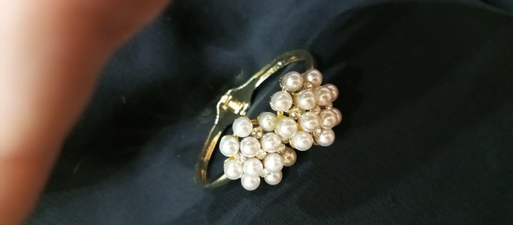 White pearl cuff bracelet